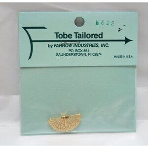 Vintage Dollhouse Miniature Tobe Tailored Gold Metal Fan Fireplace Screen 622